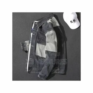 Men's Casual Button Down Denim Jacket Classic Jean Coat - Grey