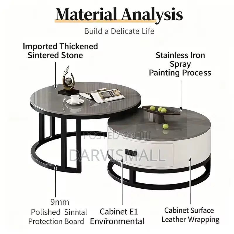 2in1 Glass Top Center Table (Very Big)