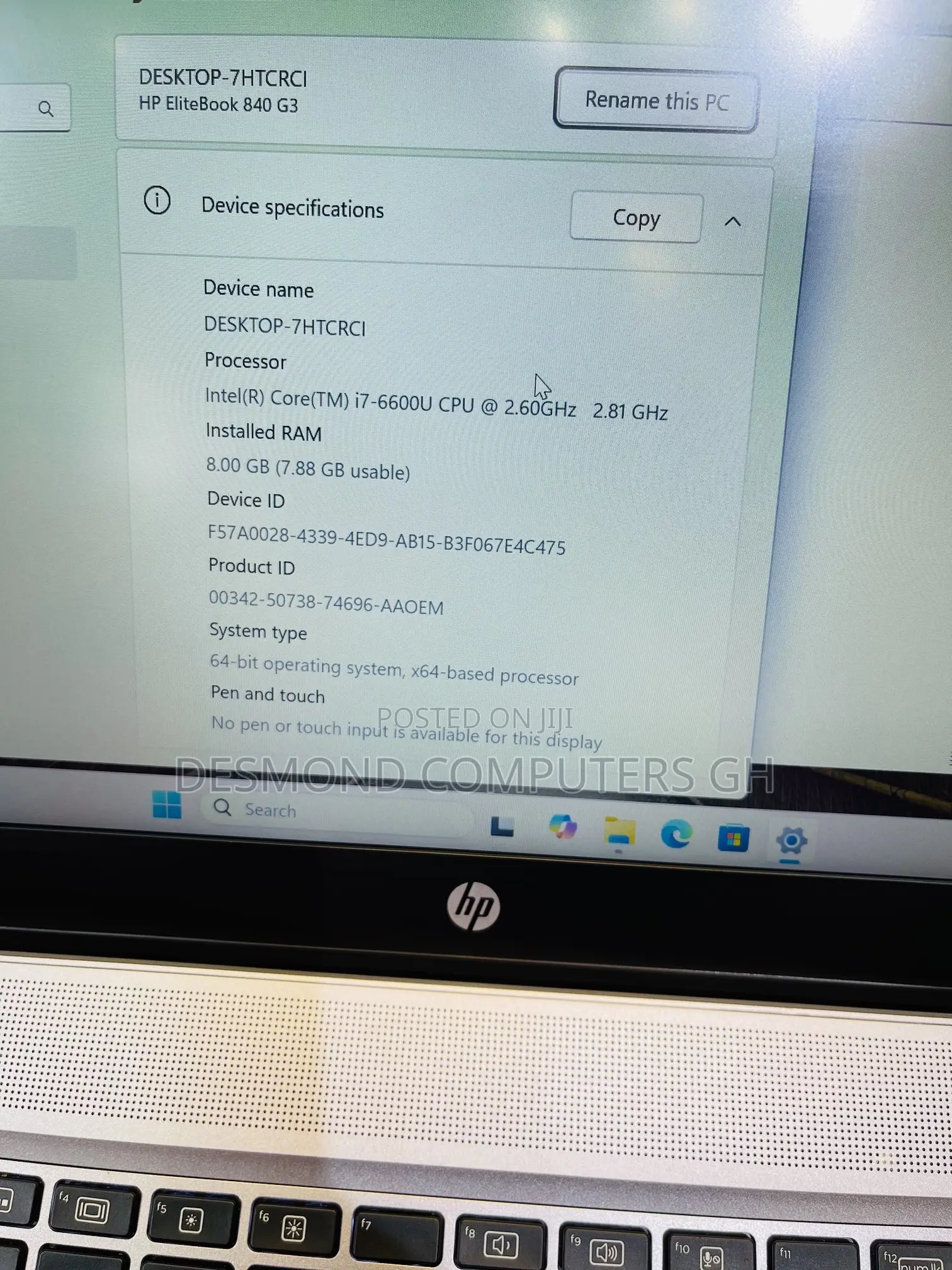 Laptop HP EliteBook 840 G3 8GB Intel Core i7 SSD 256GB