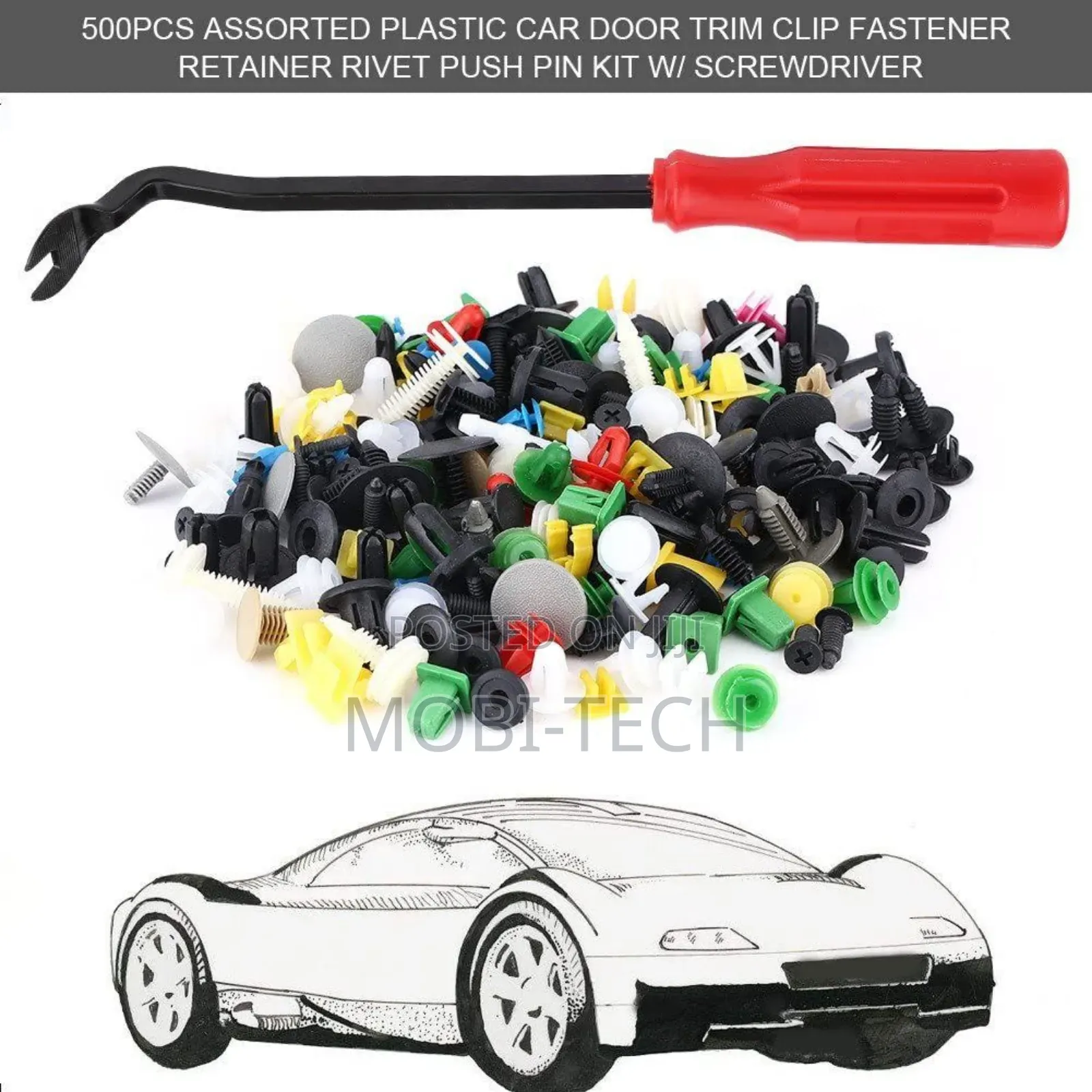 Universal Set of Automotive Plastic Retainer Clips and Fasteners