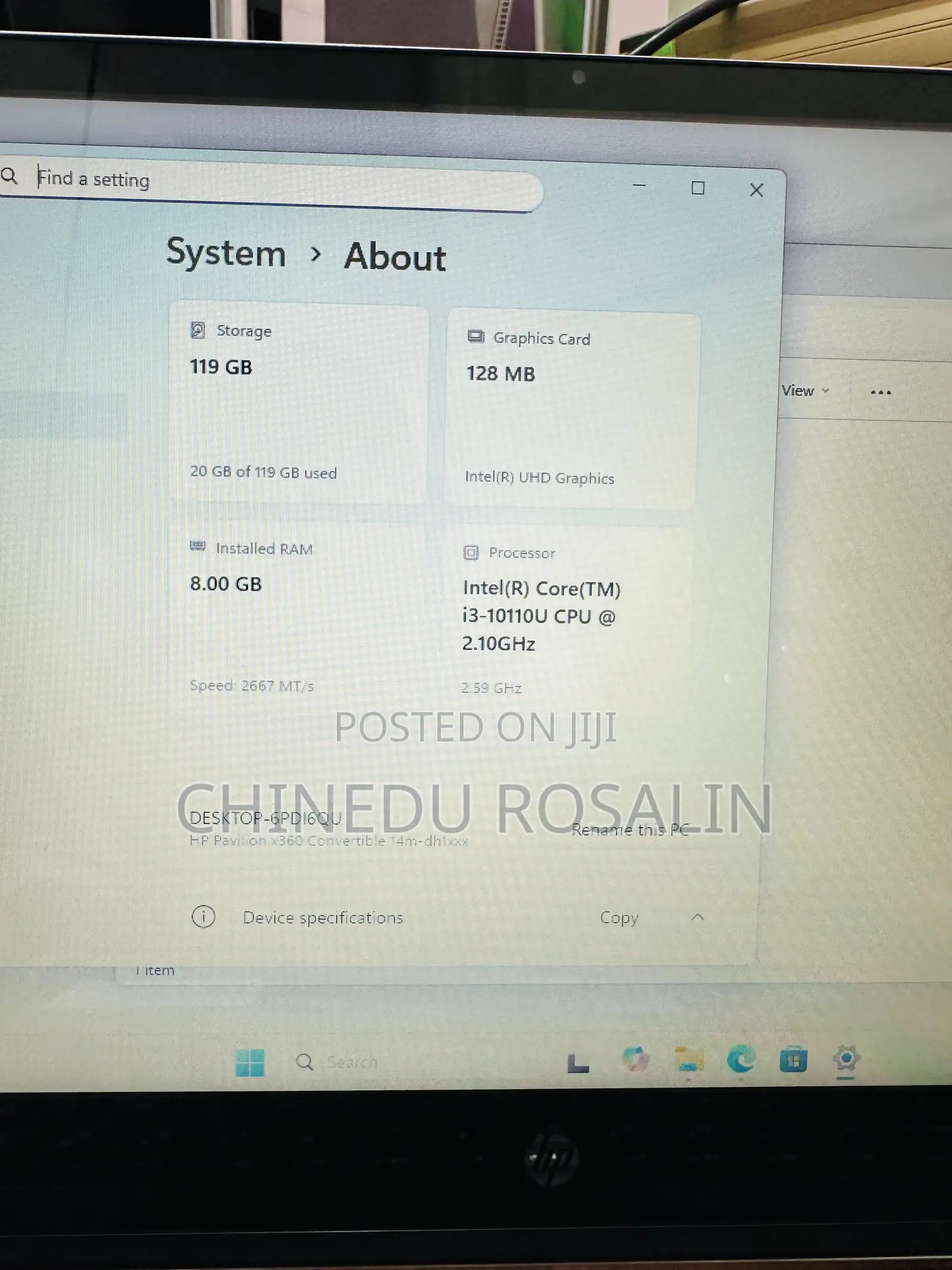 Laptop HP Pavilion 14 8GB Intel Core I3 SSD 128GB