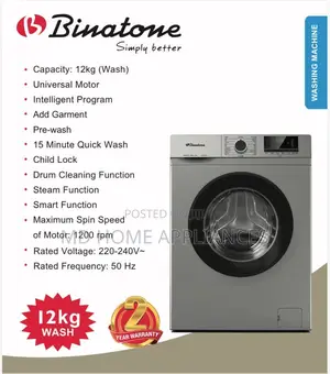 Binatone 12kg Washing Machine