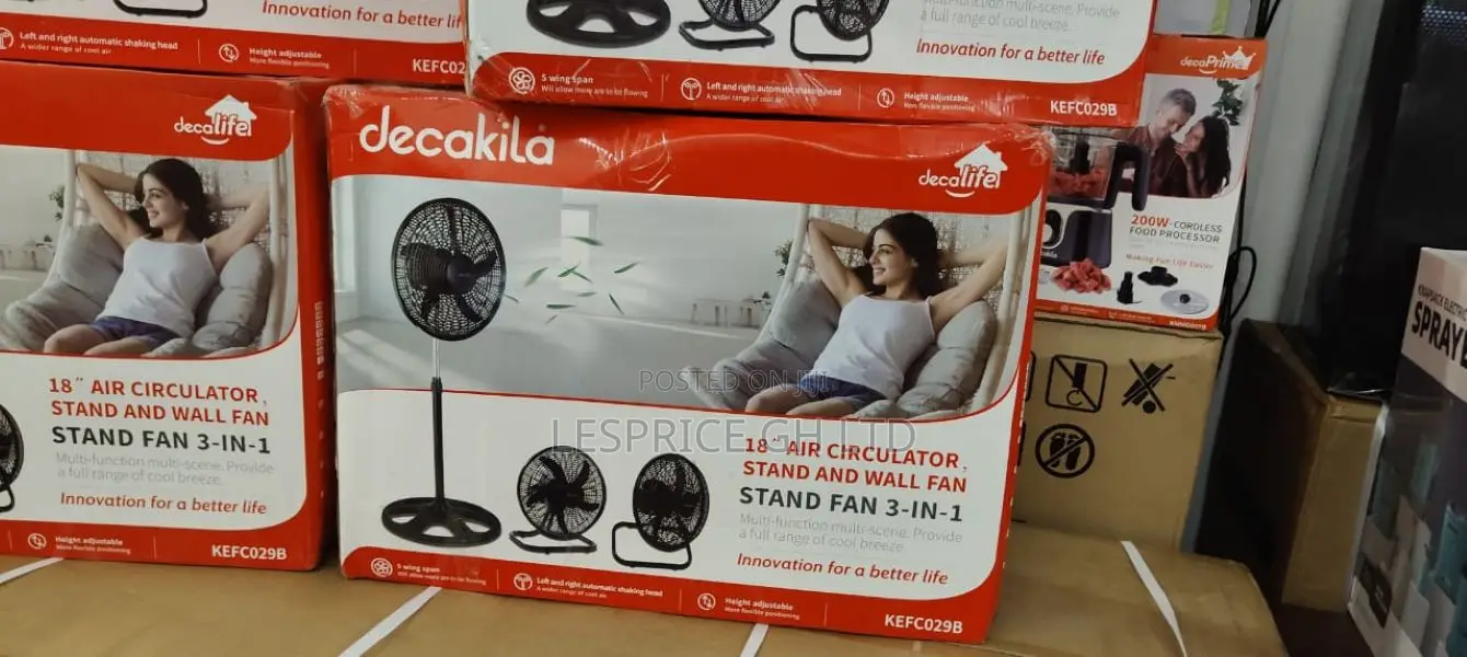 Ultra Modern Decakila 18′′ 3in1 Standing Fan