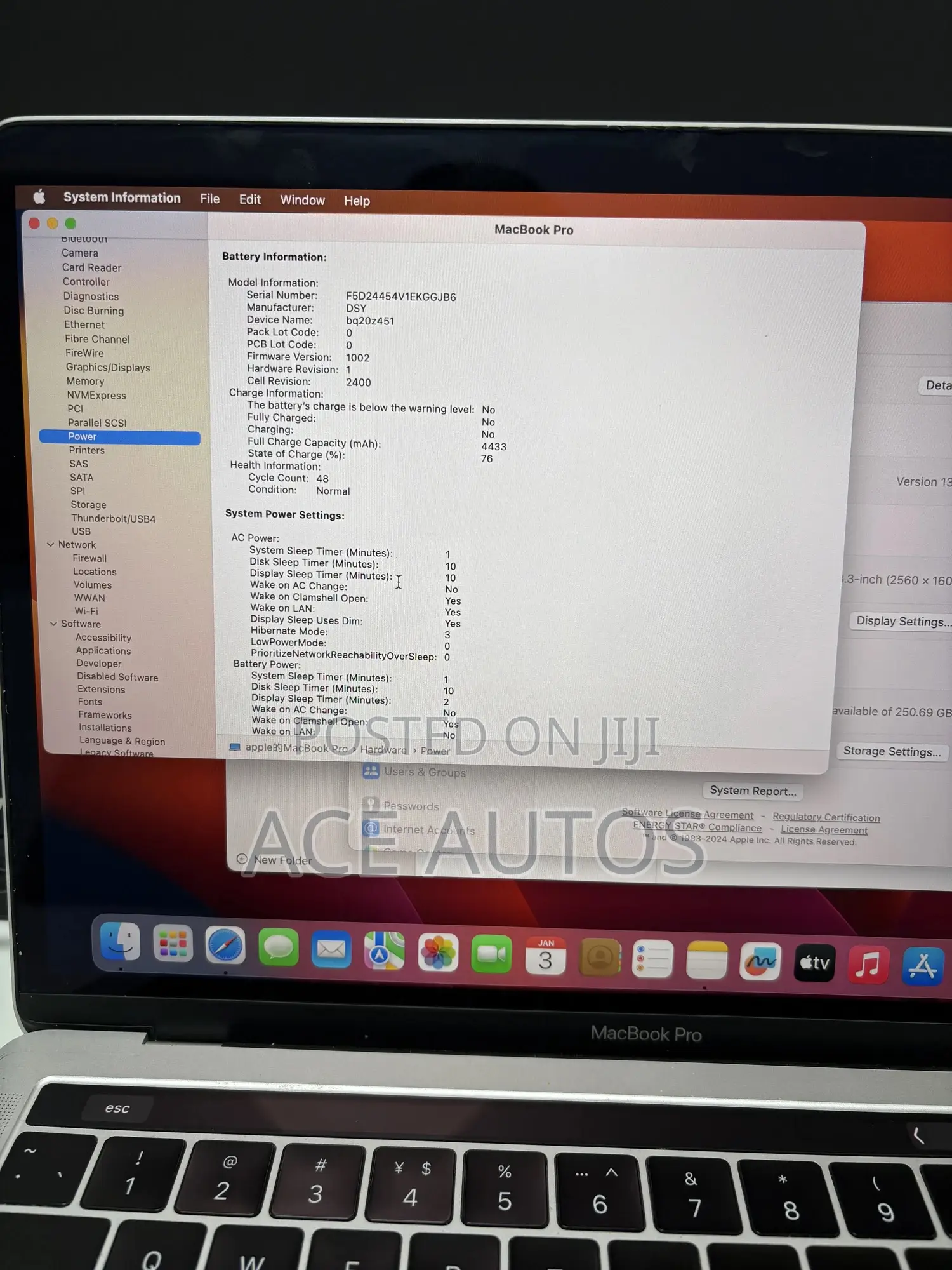 Laptop Apple MacBook Pro 2019 8GB Intel Core i5 SSD 256GB
