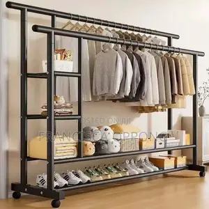 Clothes Storage Double Pole Hanger/Rack
