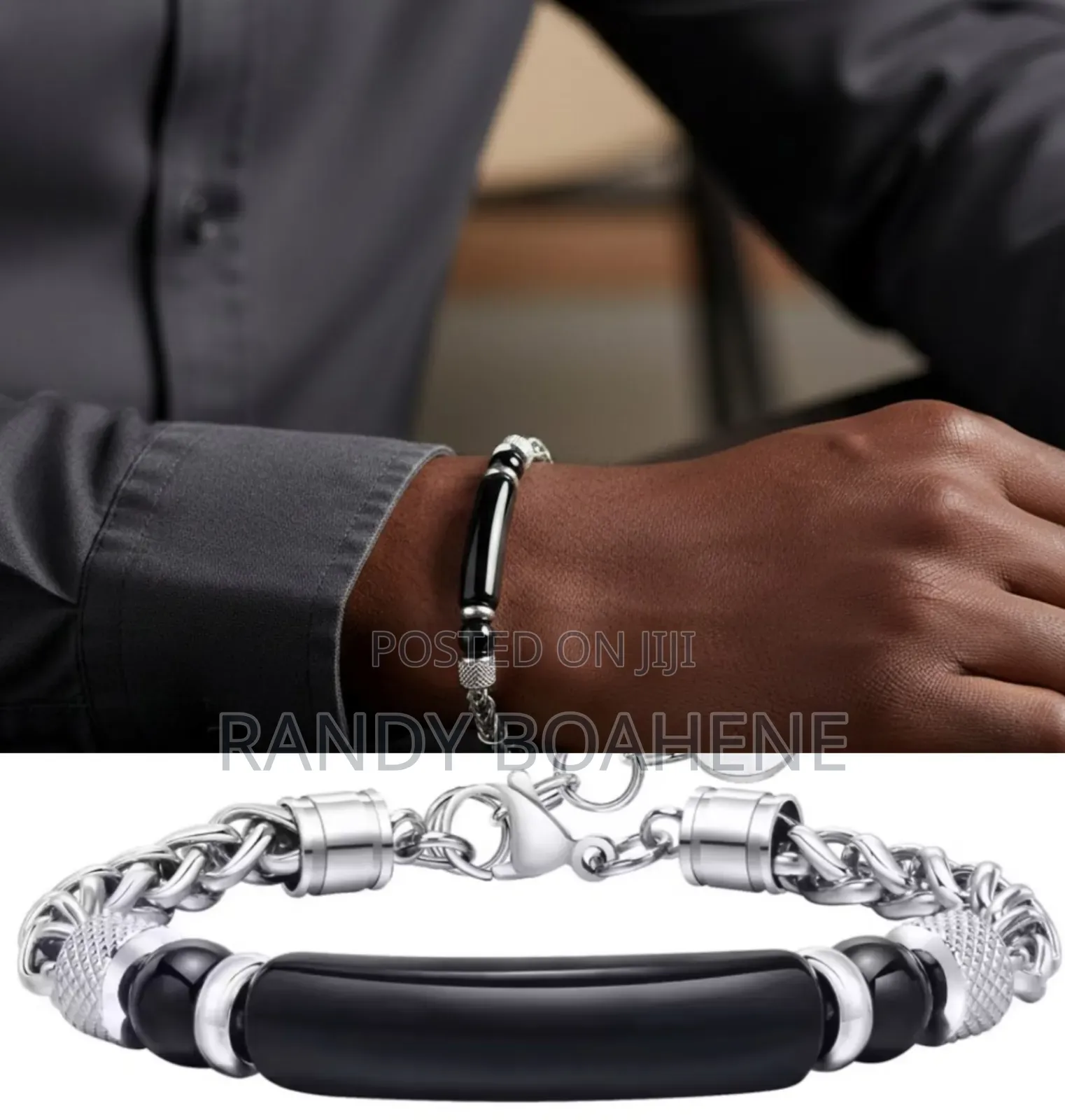 Men Natural Stone Bracelet