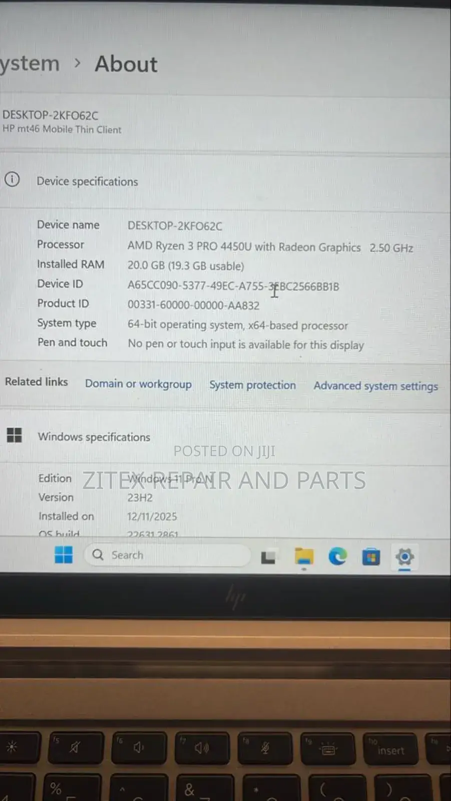 New Laptop HP EliteBook 845 G7 20GB AMD Ryzen 3 SSD 1T