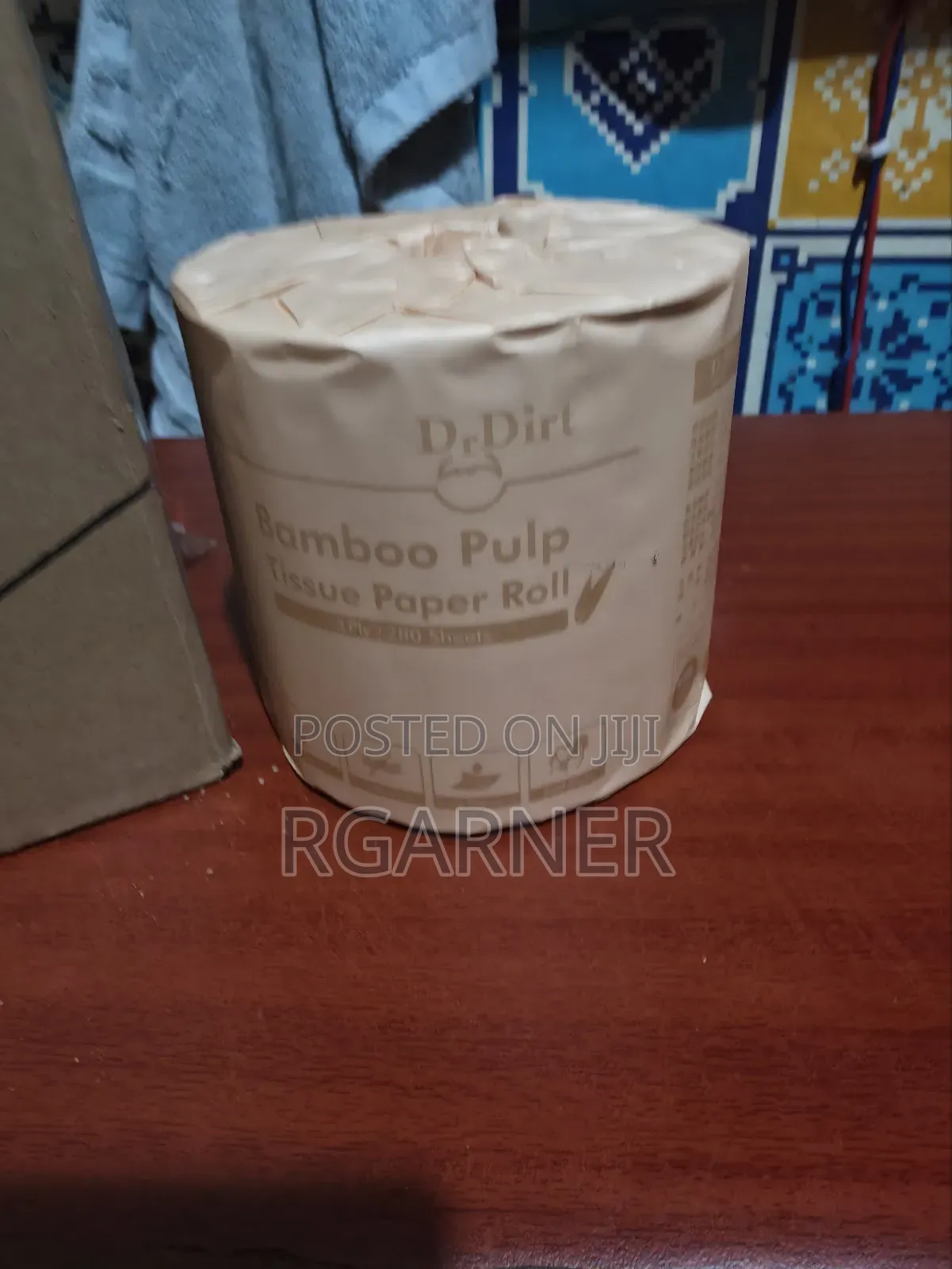 3ply Unbleached 100% Virgin Organic Bamboo Tissue Brown Toilet Paper