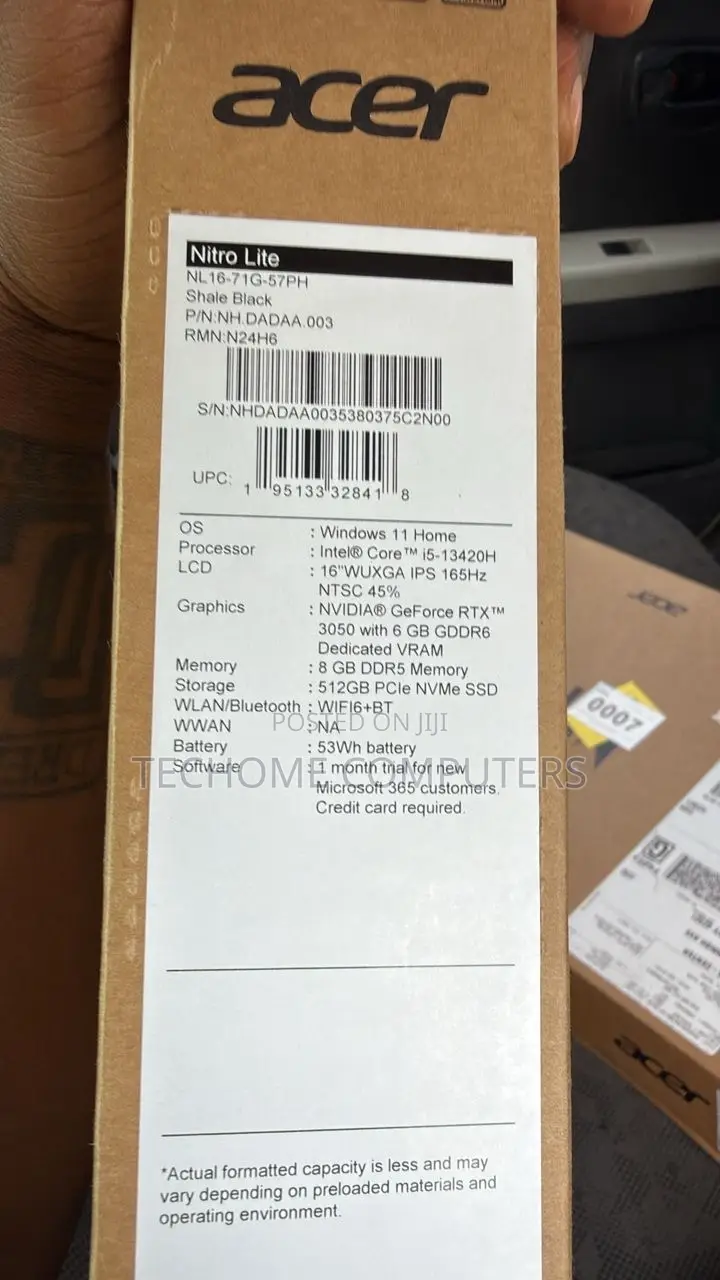 New Laptop Acer Nitro 5 8GB Intel Core I5 SSD 512GB