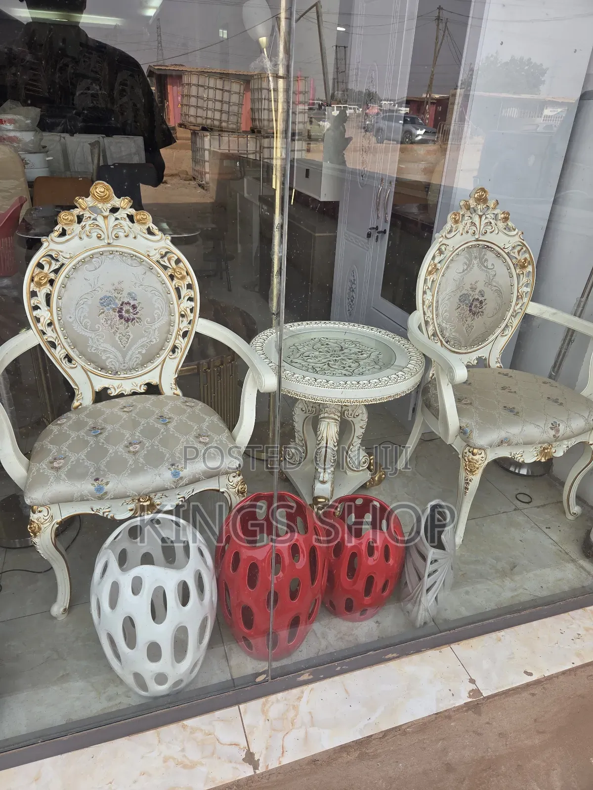 Royal Side Chairs With Coffee Table Set