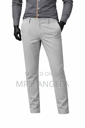 Two-Tone Trimmed Slim-Fit Dress Shirt Tailored Trousers Set