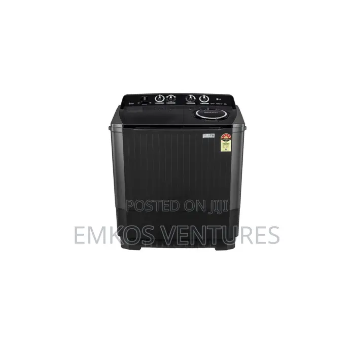 Lg P861ron9t 7kg Semi Automatic Twin Tub Washing Machine Full Black