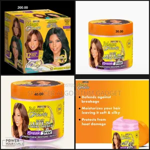 Mega Growth Hair Relaxer 12packs/Daily Leave In Strengthener 500g/250g