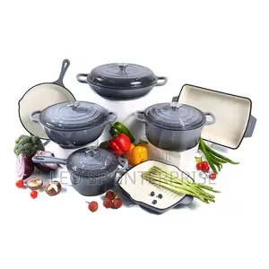 11 Pieces Durable Cast Iron Cookware