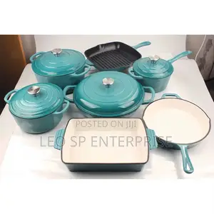 11 Pieces Durable Cast Iron Cookware