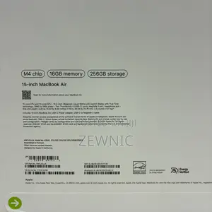 New Laptop Apple MacBook Air 2025 M4 15-Inch 16GB Apple M4 SSD 256GB
