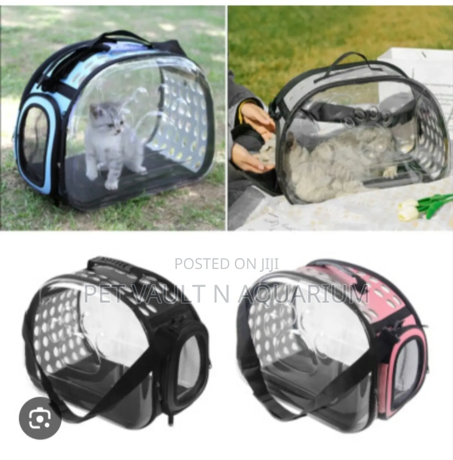 Portable Transparent Carrier for Pets
