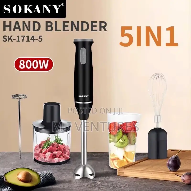 Sokany 5 in 1 Hand Blender Set