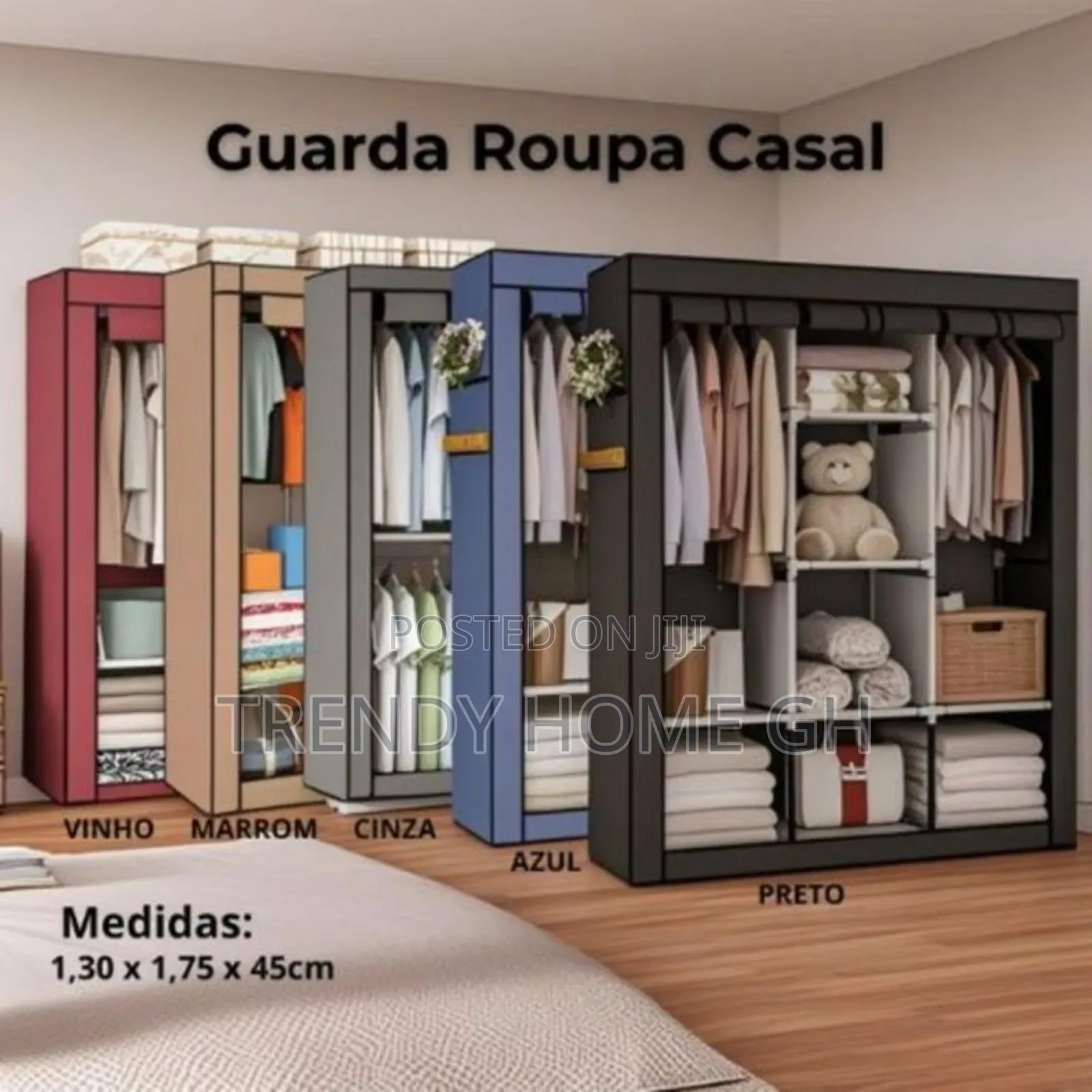 3 in 1 Foldable Wardrobe for Clothes Storage