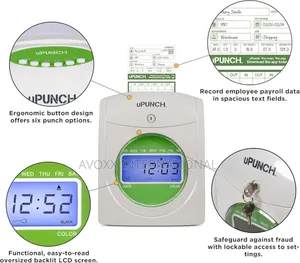 Upunch Hn3000 Time Clock | Electronic Punch Clock With Cloud Backup