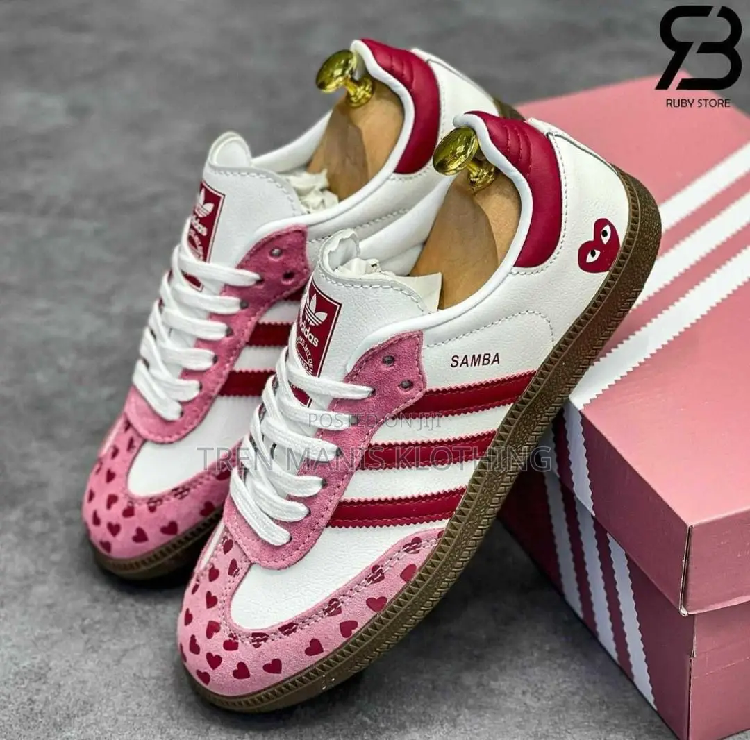Adidas Samba X Play Pink and Red Concept Sneakers