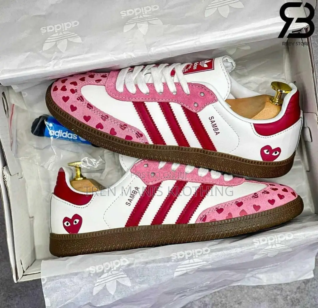 Adidas Samba X Play Pink and Red Concept Sneakers