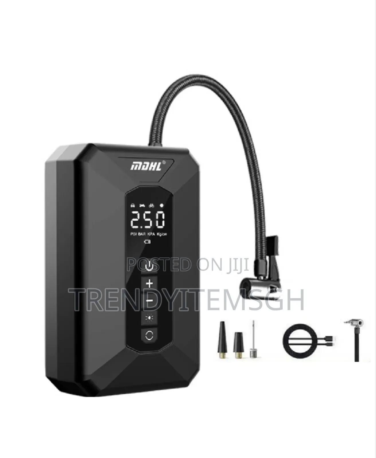 Rechargeable Tire Inflator With Digital Screen Display Pressure G