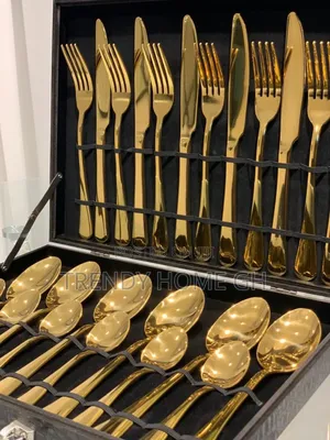 24-Piece Gold Cutlery Set Luxury Stainless Steel Tableware