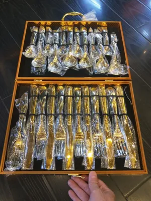 24-Piece Gold Cutlery Set Luxury Stainless Steel Tableware