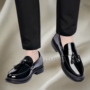 Pointed Toe Formal Business Tuxedo Shoes - Black