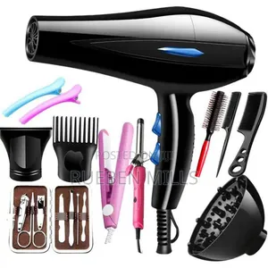 Kf BST 12 in 1 Hair Dryer Set With Straightener and Curler