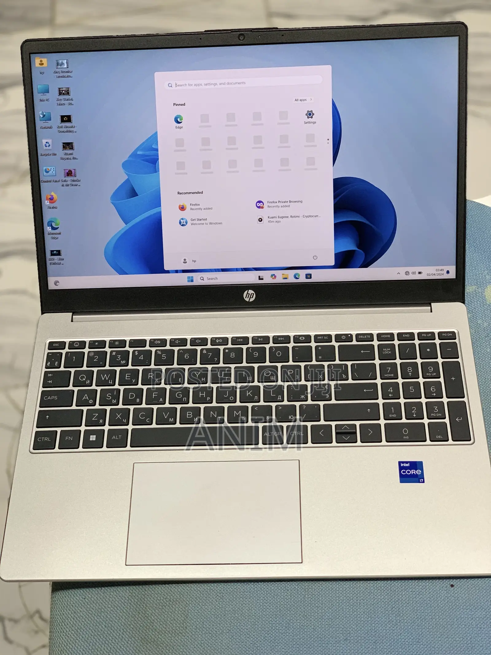 Laptop HP 250 G10 16GB Intel Core i7 SSD 512GB