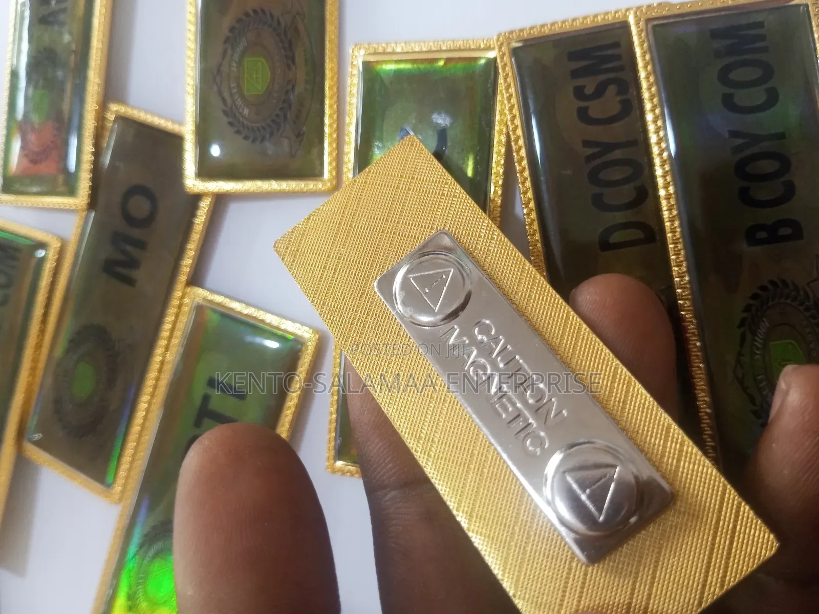 Rainbow Magnetic Resin Name Tags