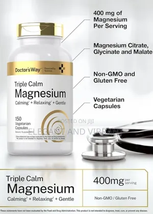Triple Magnesium Complex | 150 Capsules |Citrate,Glycinate,&Malate Sup