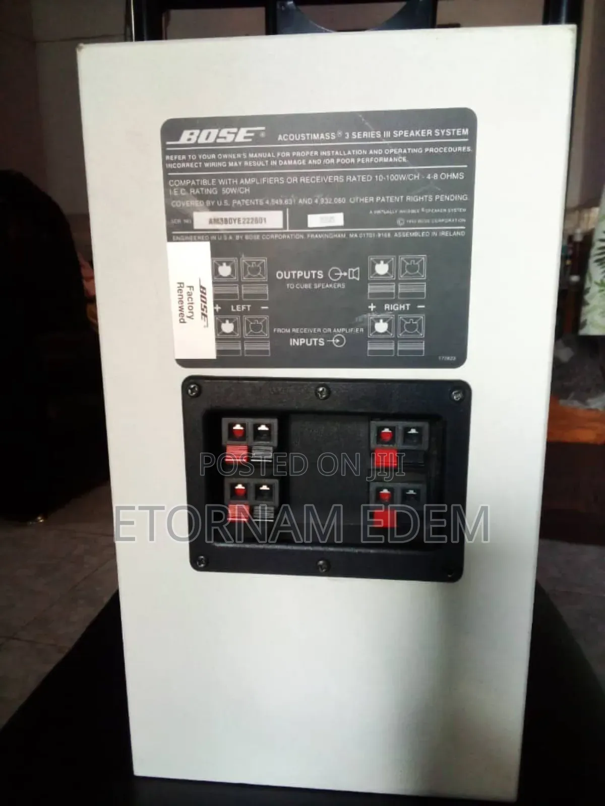 5 Bose Cube Surround Speakers