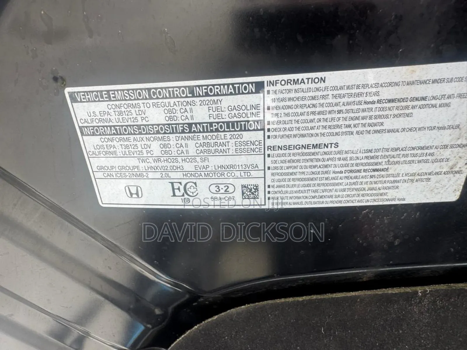 Honda Civic Sport Sedan 2020 Black