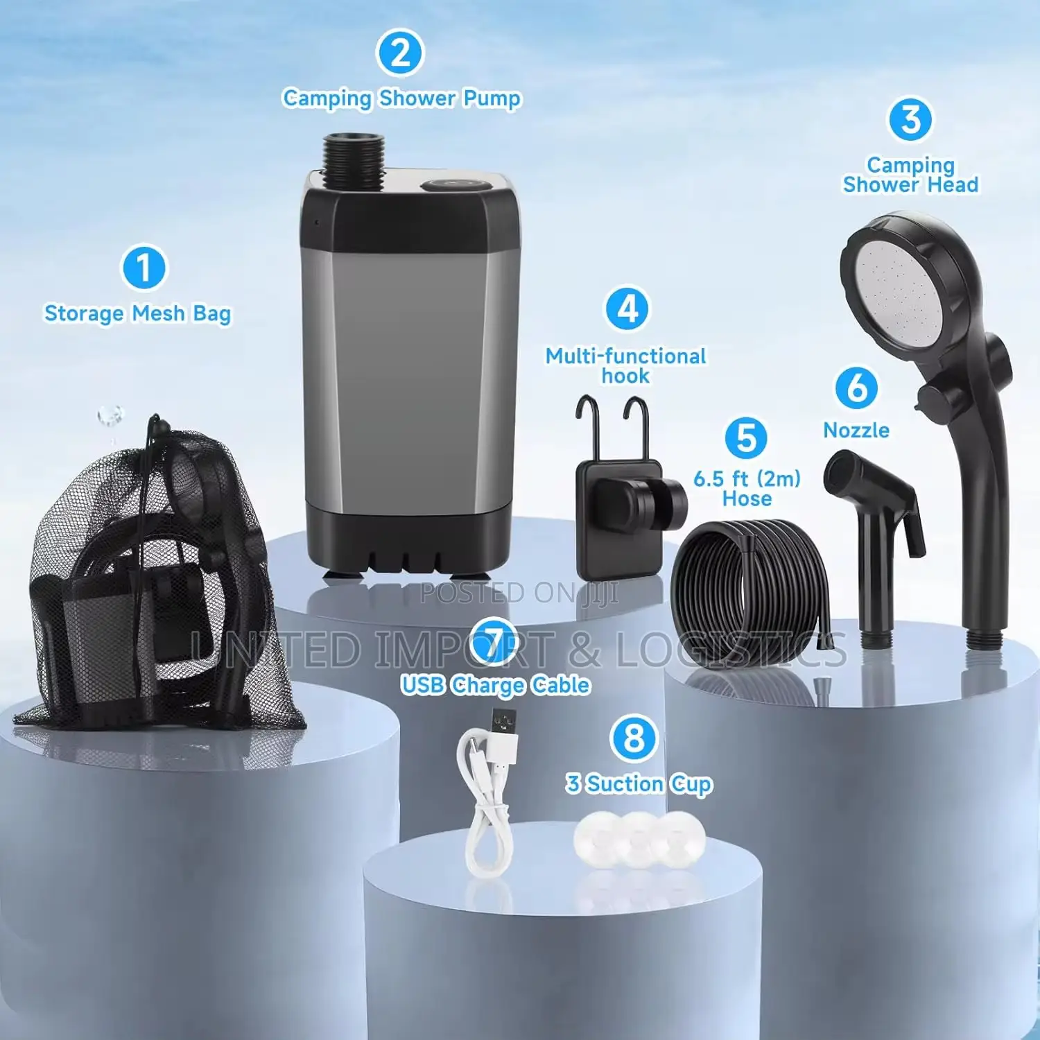 Rechargeable Portable Hand Shower for Saloons, Barbershop and Car Wash