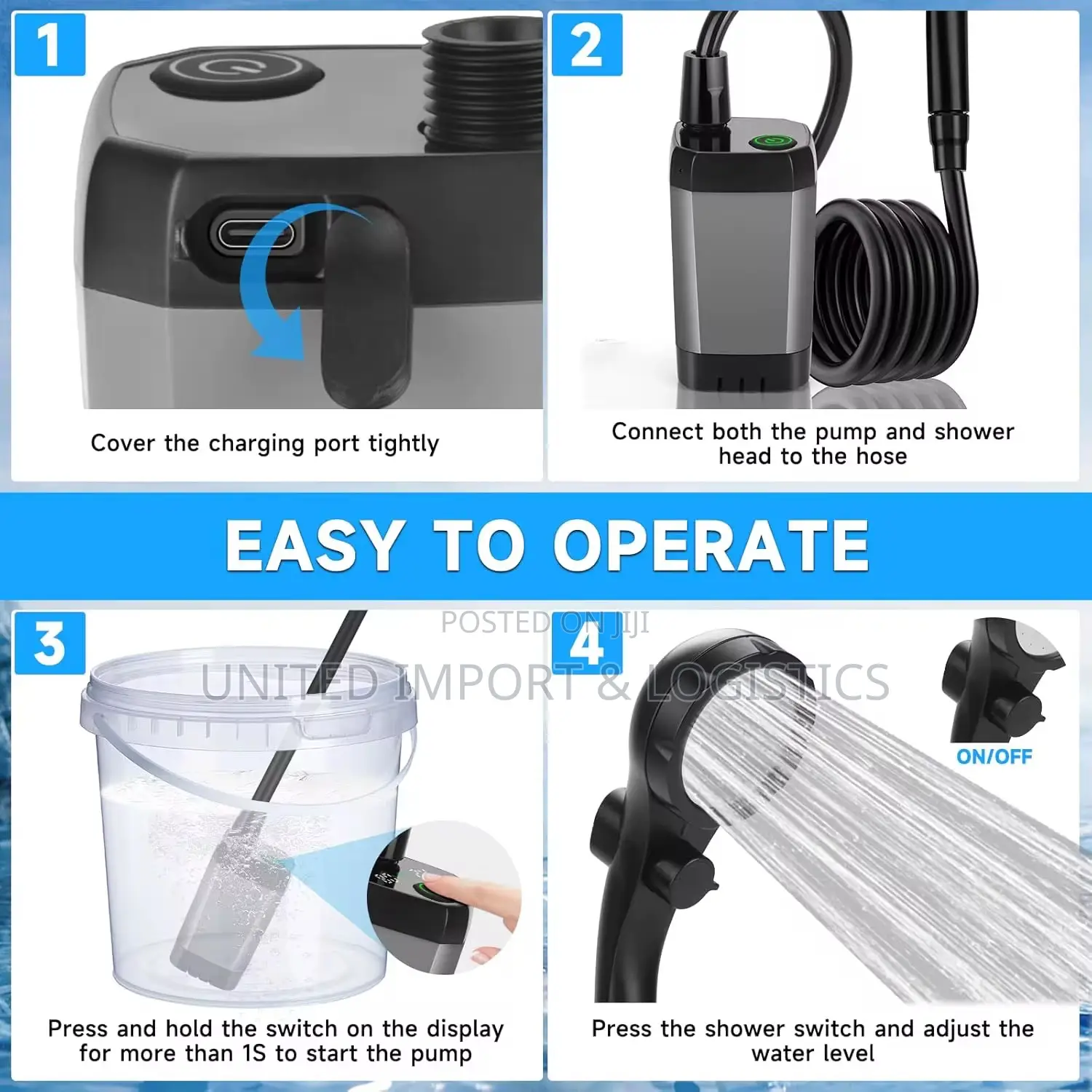 Rechargeable Portable Hand Shower for Saloons, Barbershop and Car Wash