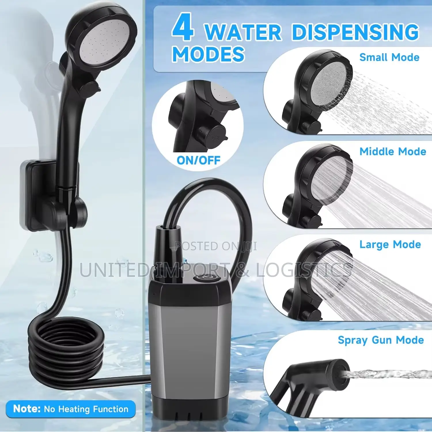 Rechargeable Portable Hand Shower for Saloons, Barbershop and Car Wash