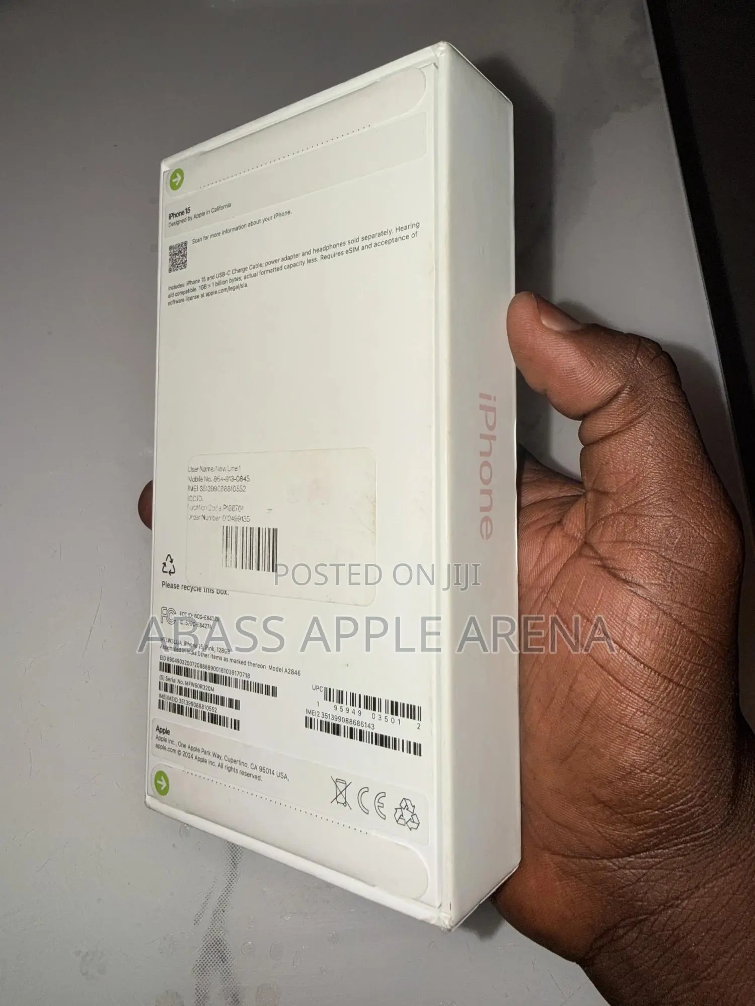 New Apple iPhone 15 128 GB Pink