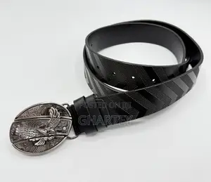 Bold Metal Embossed Buckle Rubber Belt