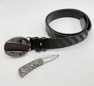 Bold Metal Embossed Buckle Rubber Belt