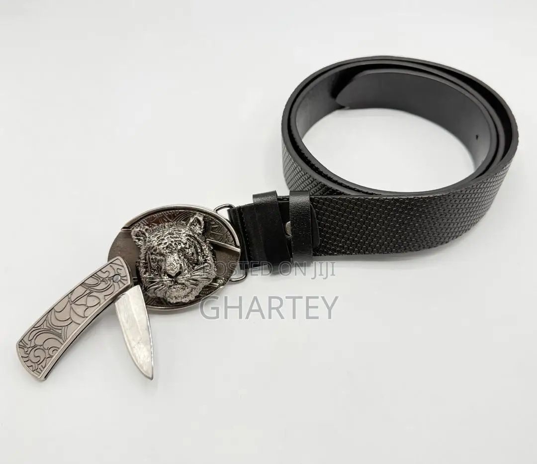 Bold Metal Embossed Buckle Rubber Belt