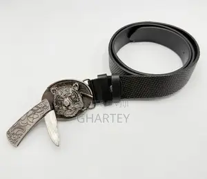 Bold Metal Embossed Buckle Rubber Belt