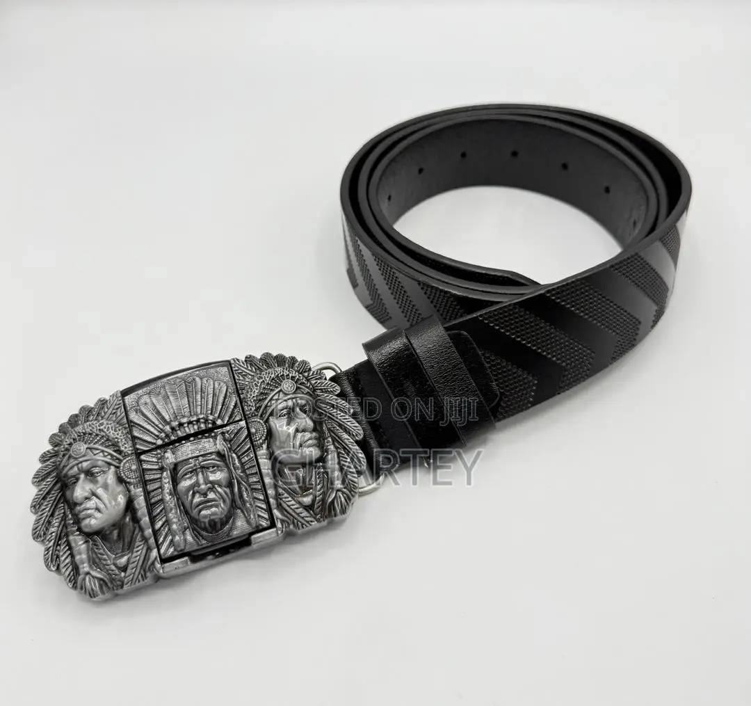 Bold Metal Embossed Buckle Rubber Belt