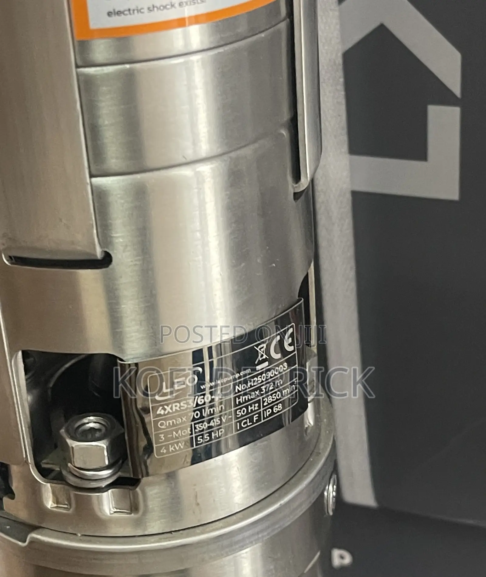 5.5hp Leo Borehole Pump - 3phase