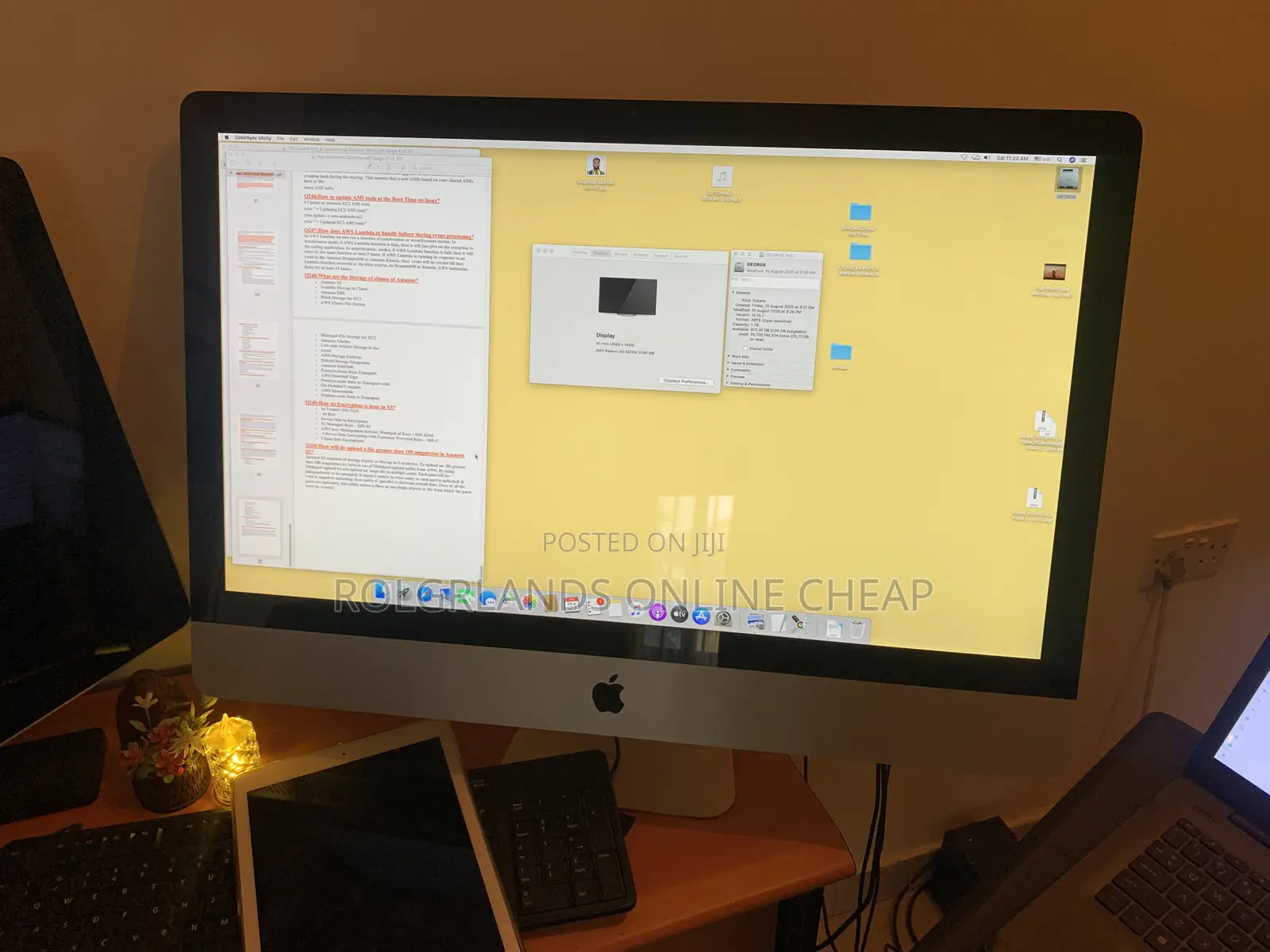 Desktop Computer Apple iMac 8GB Intel Core i7 SSD 1T