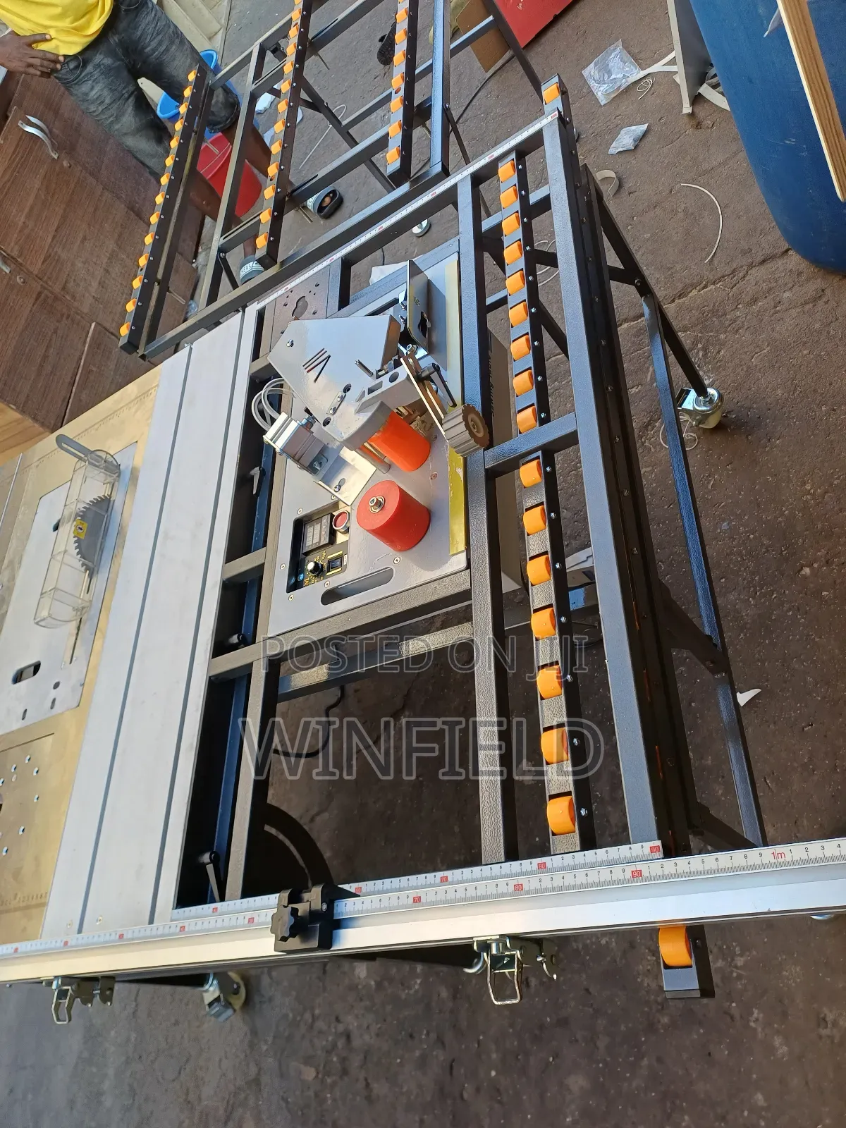 Foldable Table Saw With Edge Binding Machine and Router Set