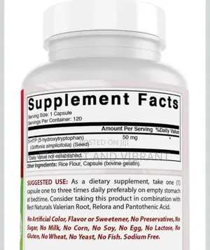 5htp 50 Mg 120 Capsules, 5 Htp Capsules Supports Rest & Restful Sleep