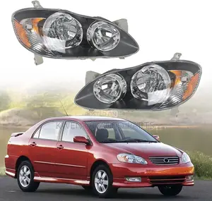 Toyota Corolla Headlight 2006 2007 2008 Black Pair